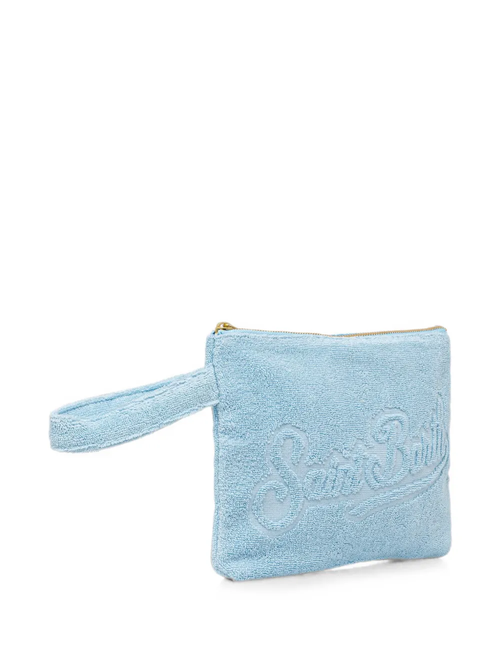 MC2 Saint Barth Lichtblauwe Pareasy pochette met Saint Barth-logo met jacquard