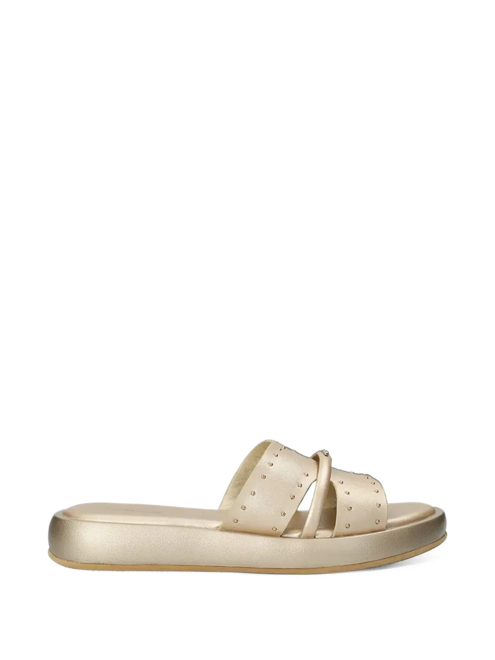 MEXX Lotus II Pacha stud-embellished slides - Gold