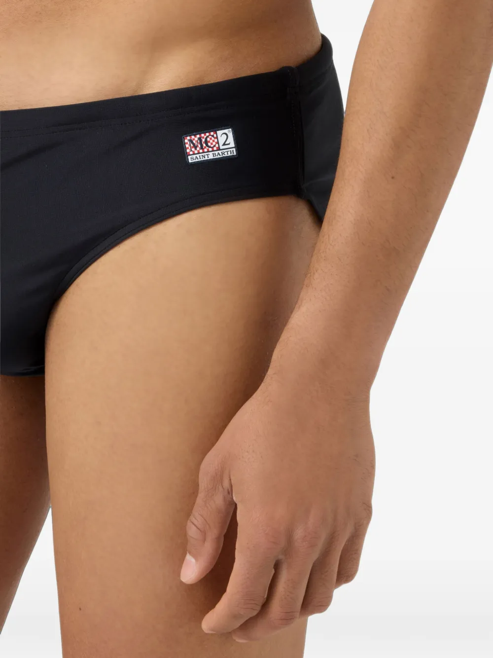 MC2 Saint Barth Zwembroek met logopatch Zwart