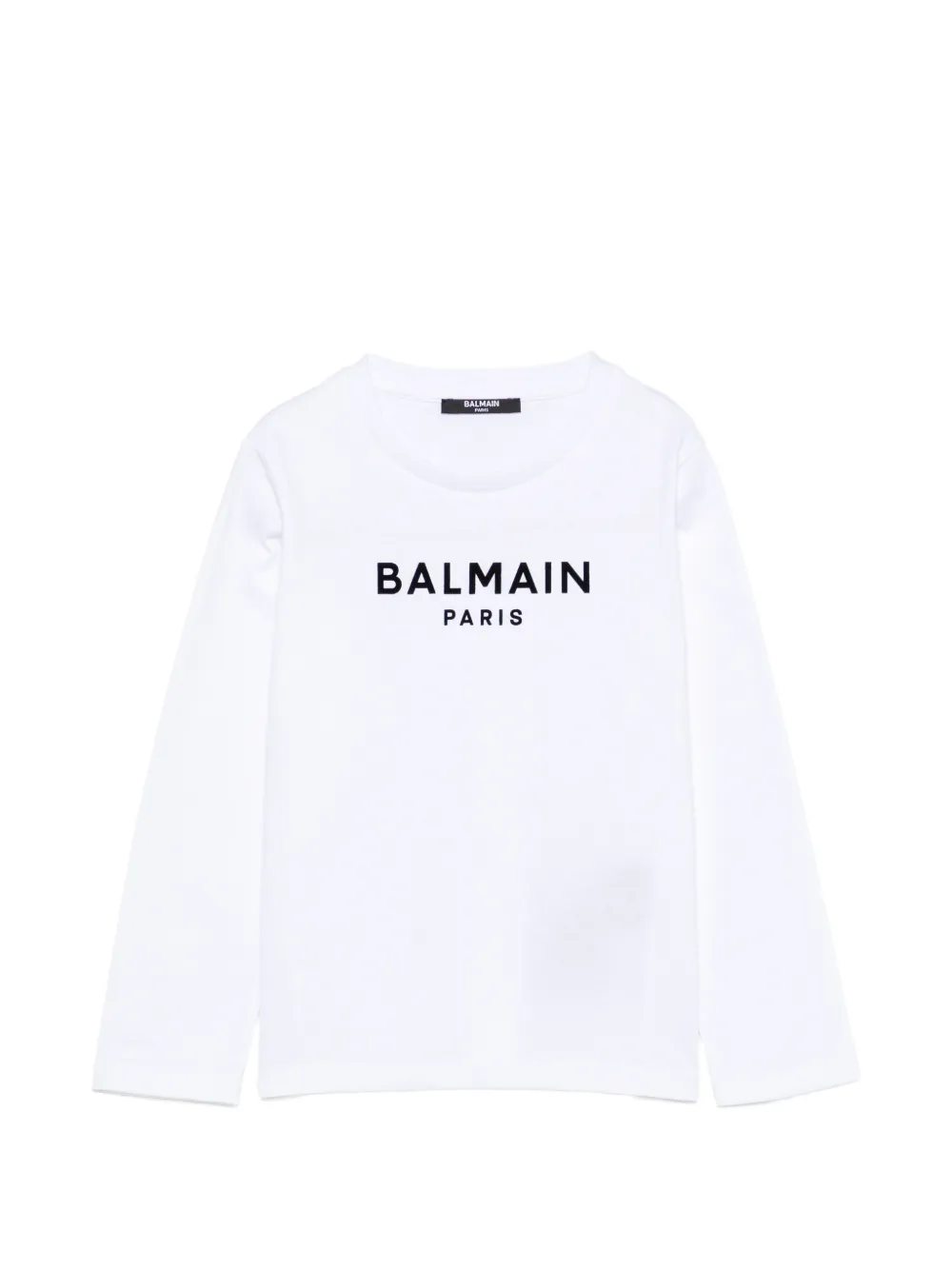 Balmain Kids logo-print long-sleeve T-shirt - Weiß