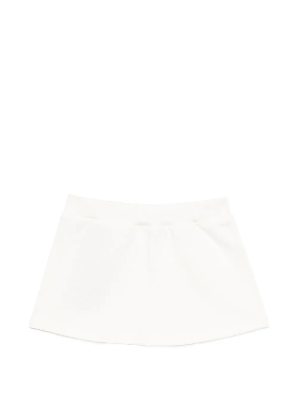 Balmain Kids Rok met logoplakkaat en knoopdetail Wit