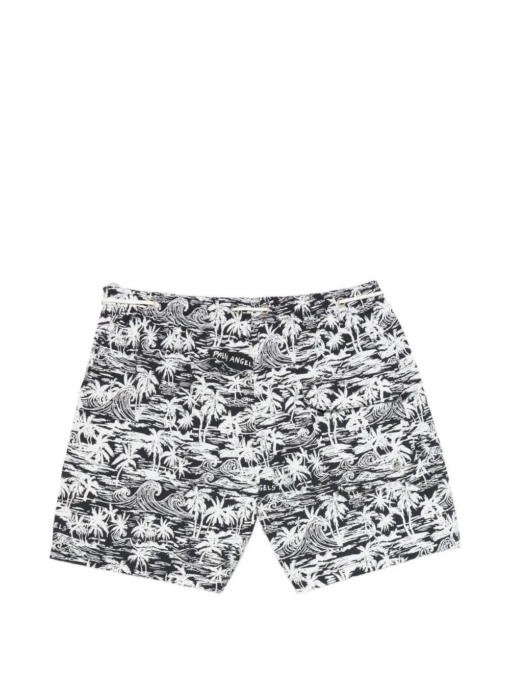 Palm Angels Zwembroek met palmboomprint Zwart
