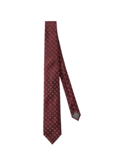 Brunello Cucinelli silk tie with geometric-floral pattern
