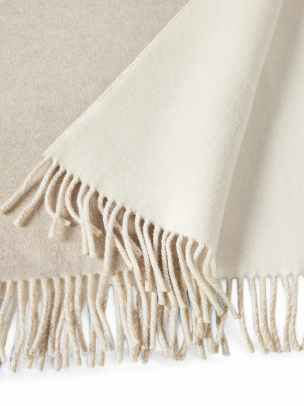 Brunello Cucinelli Wollen en kasjmier gebreide sjaal Beige
