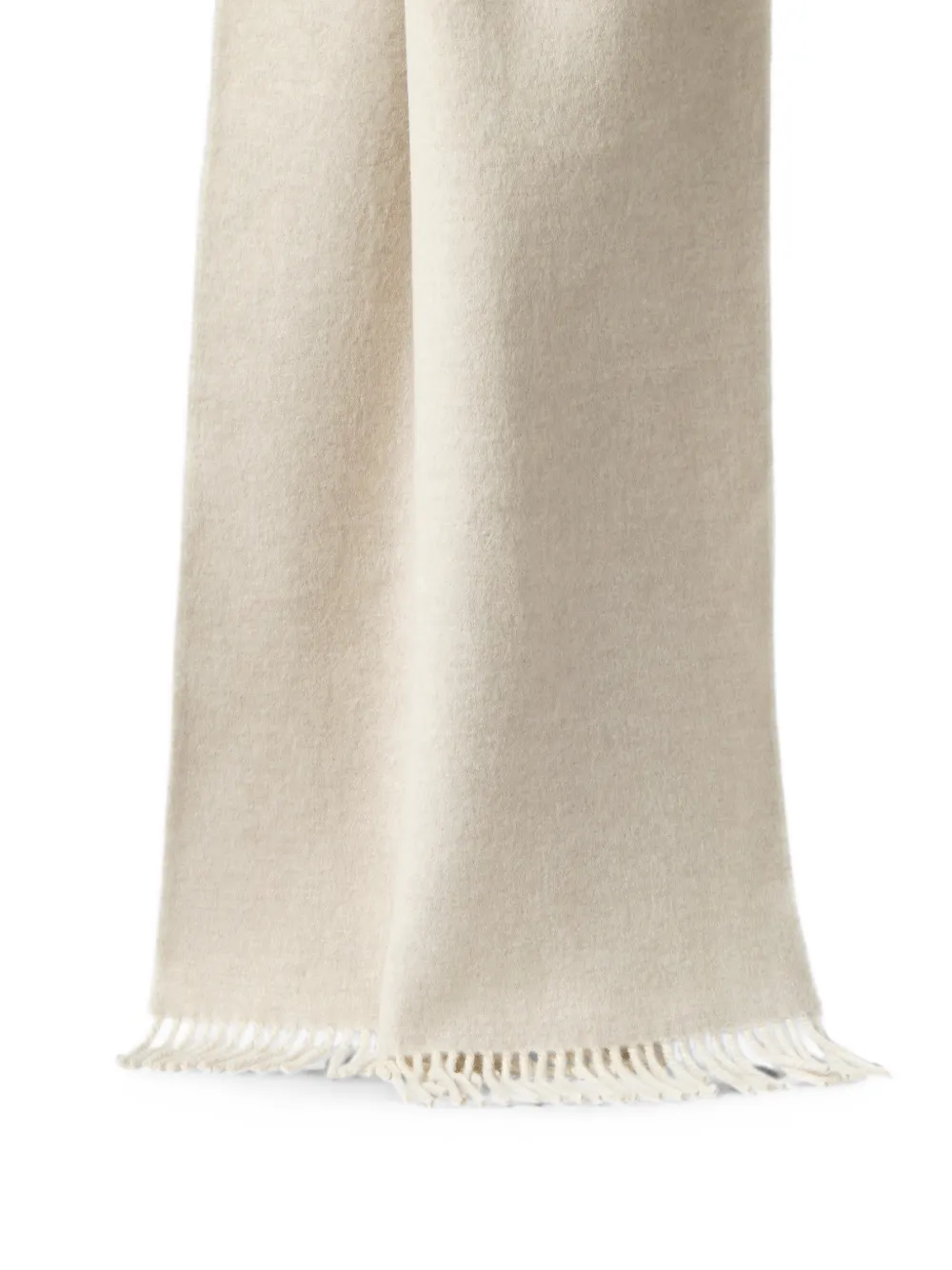 Brunello Cucinelli Wollen en kasjmier gebreide sjaal Beige