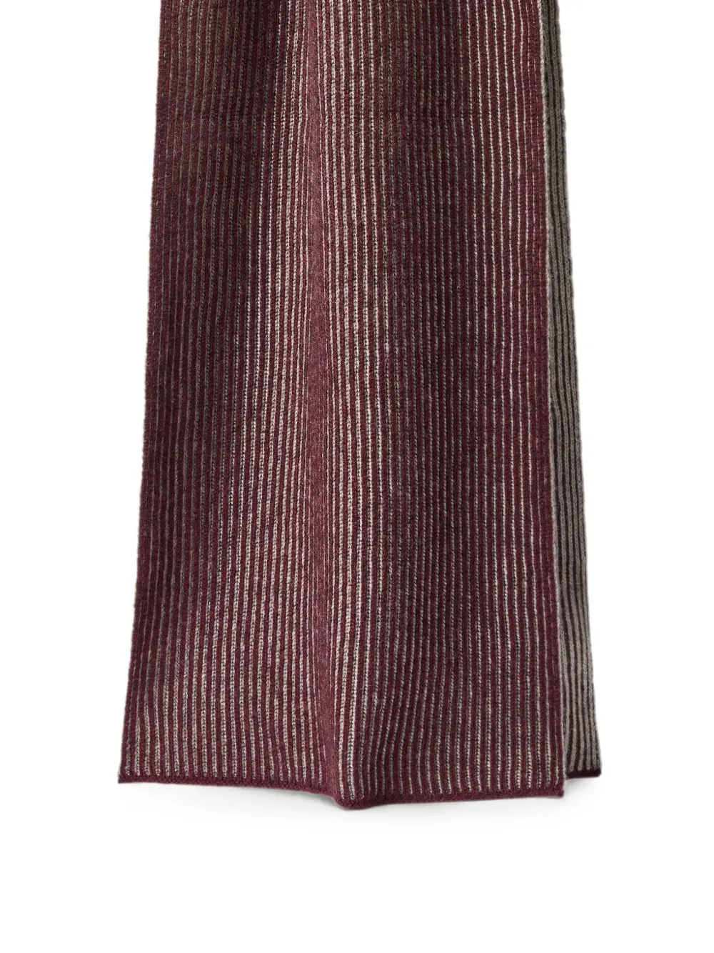 Brunello Cucinelli Kasjmier Engelse rib vanisé gebreide sjaal Rood