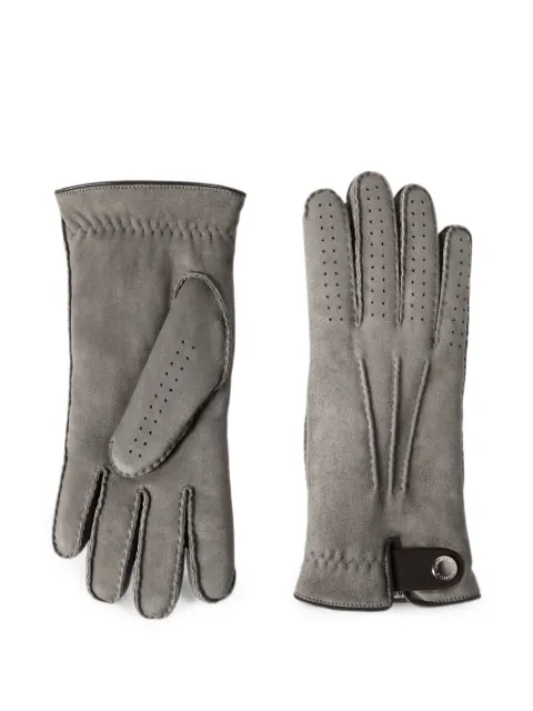 Brunello Cucinelli suede shearling gloves