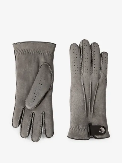 Brunello Cucinelli suede shearling gloves