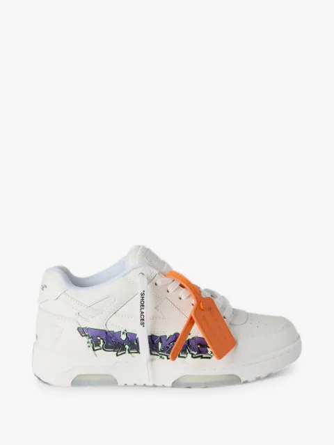 Off-White leather lace-up sneakers