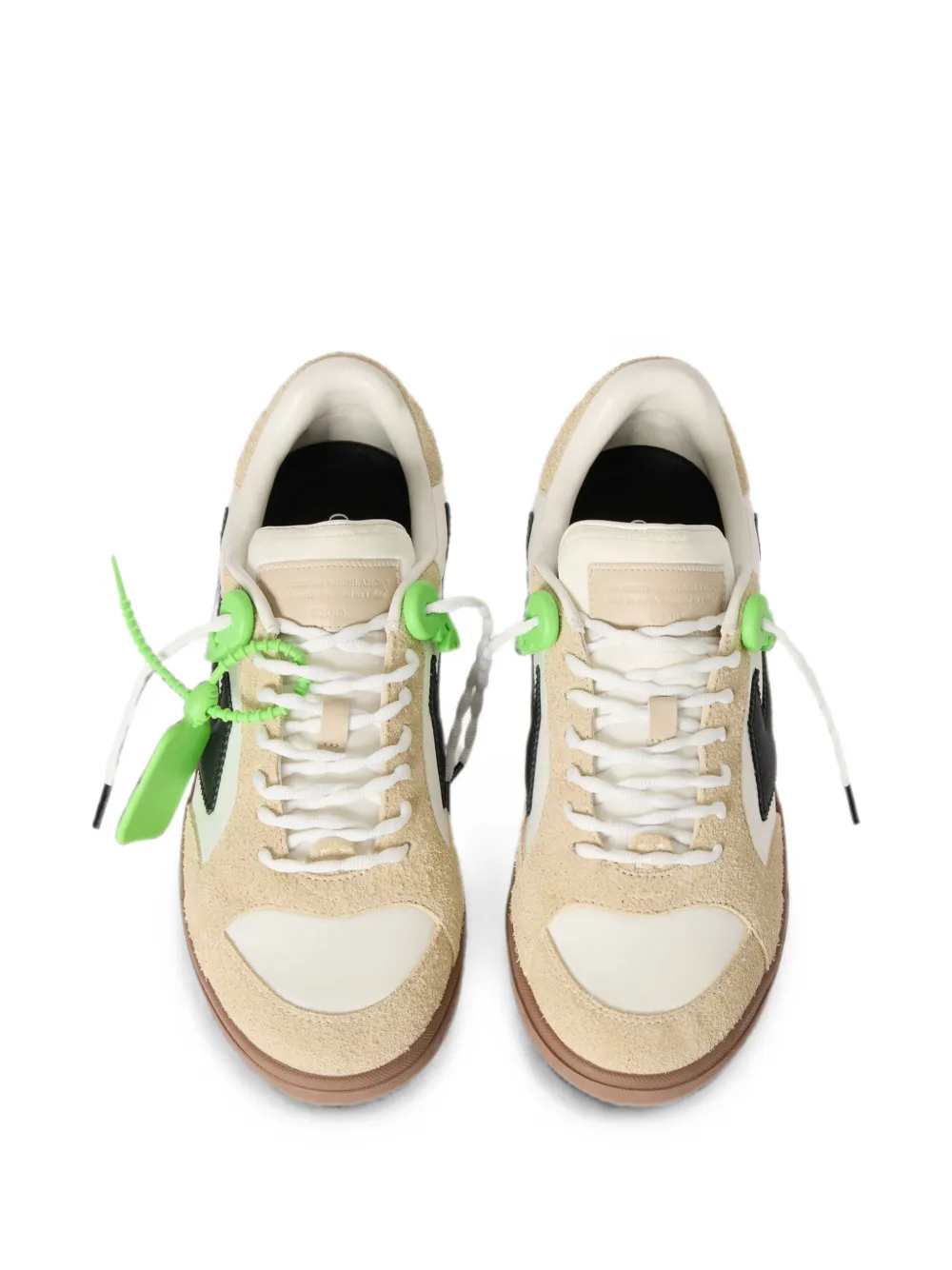 Off-White End of Play patch suede-panelled sneakers Beige