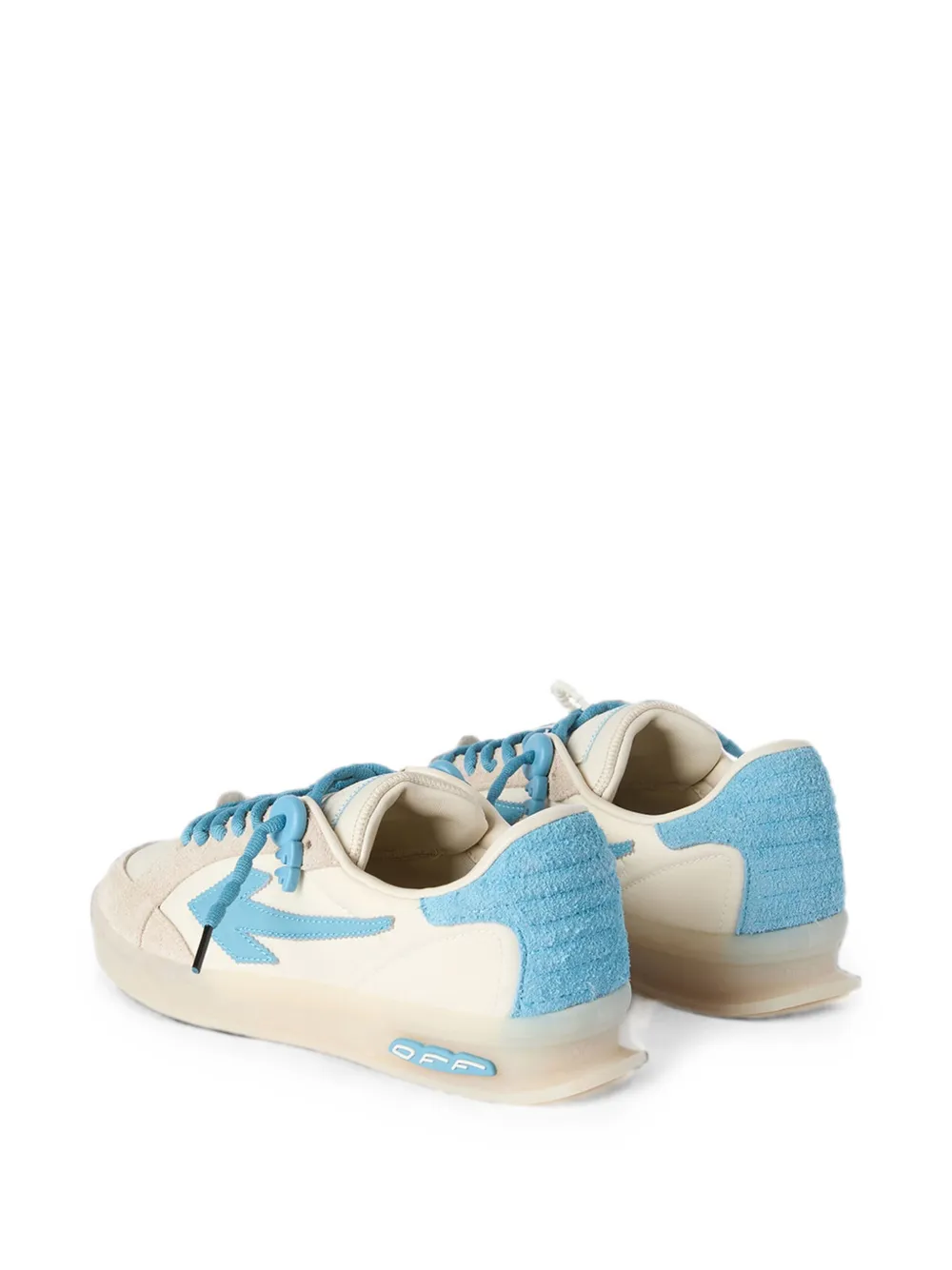 Off-White End of Play sneakers met suède vlakken Beige