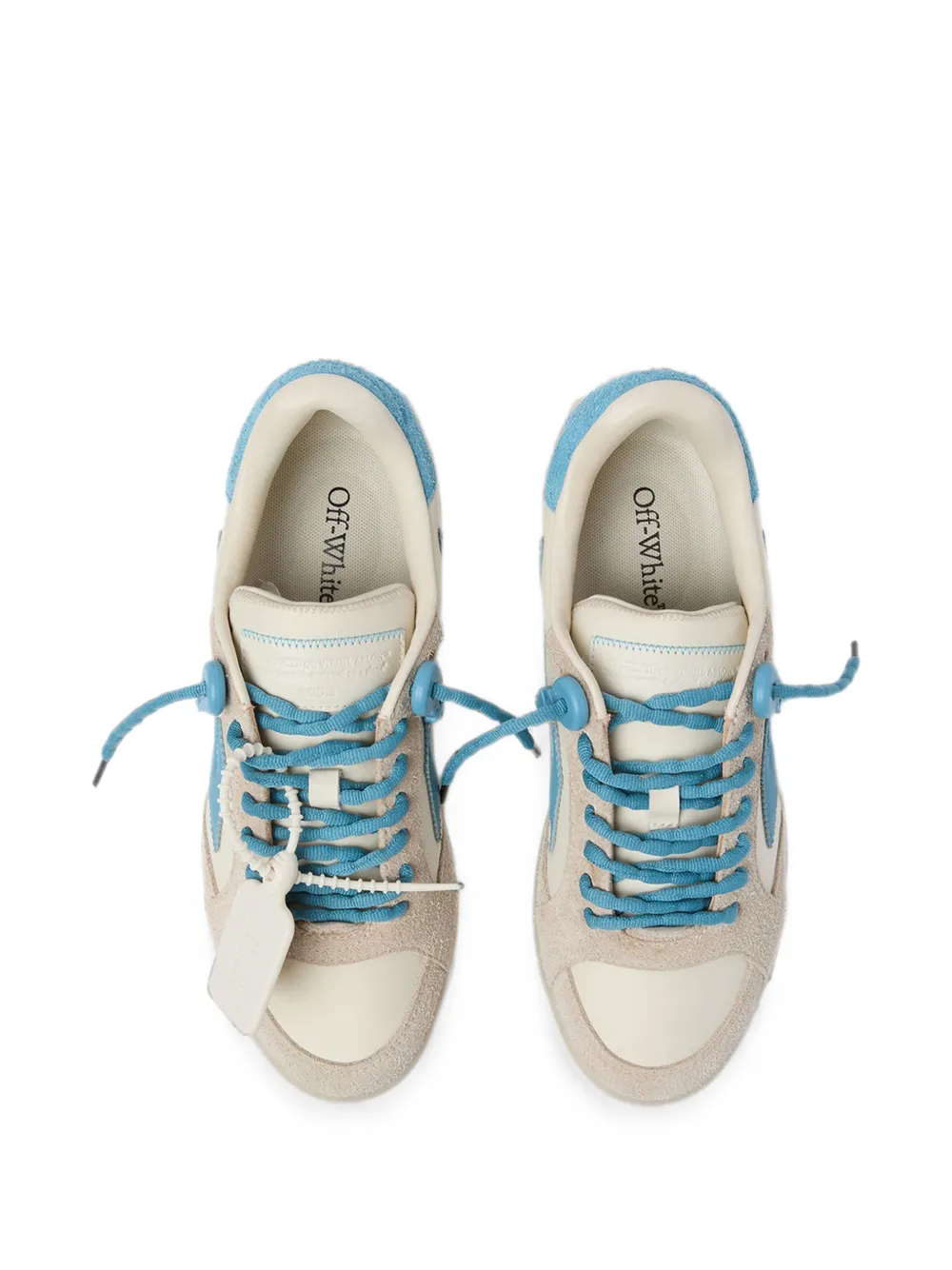 Off-White End of Play sneakers met suède vlakken Beige