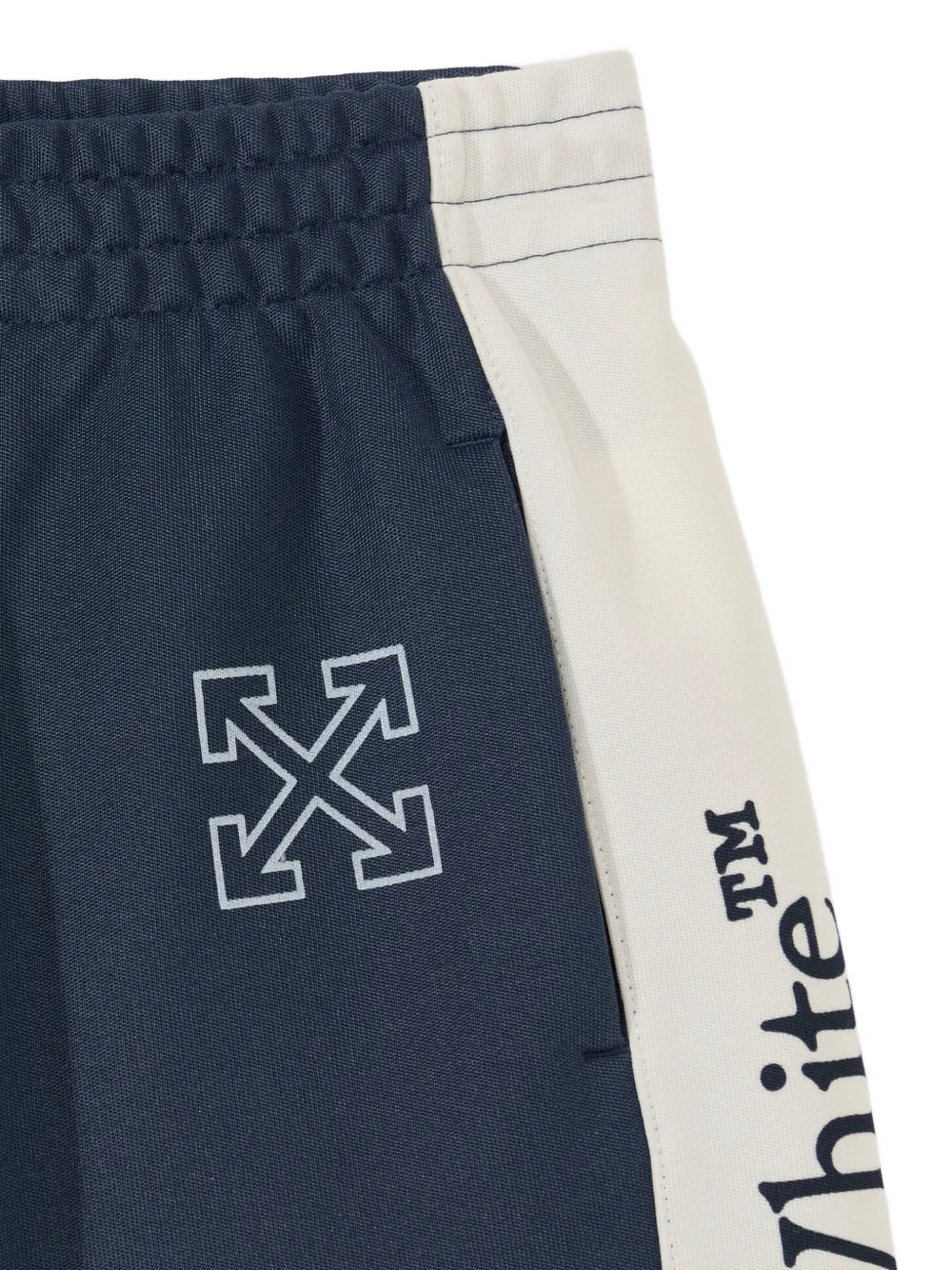Off-White Kids Arrow side-stripe track pants Blauw