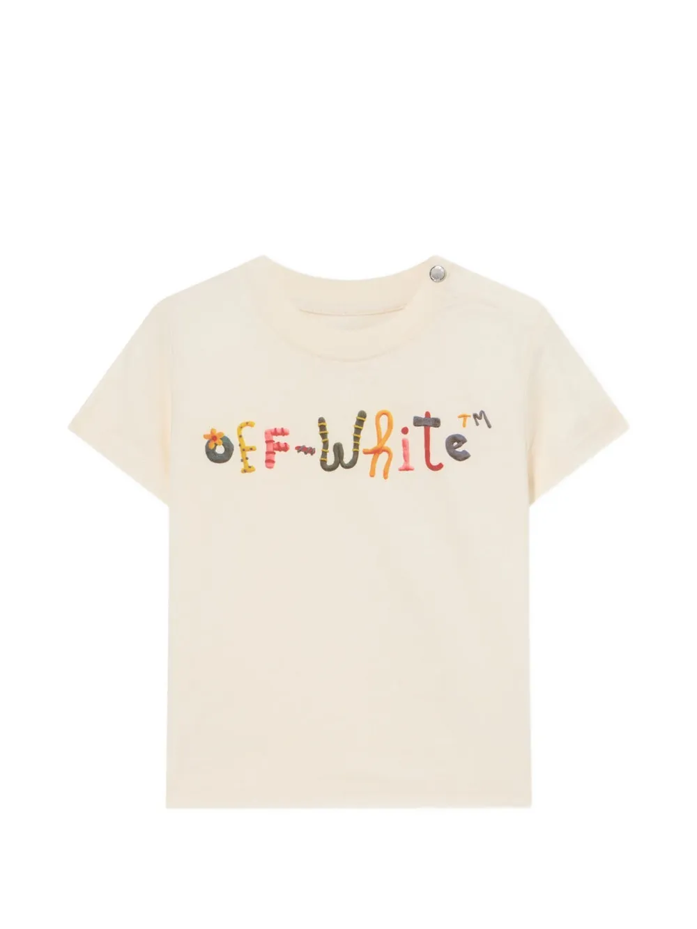 Off-White Kids Logo Pongo T-shirt - Toni neutri