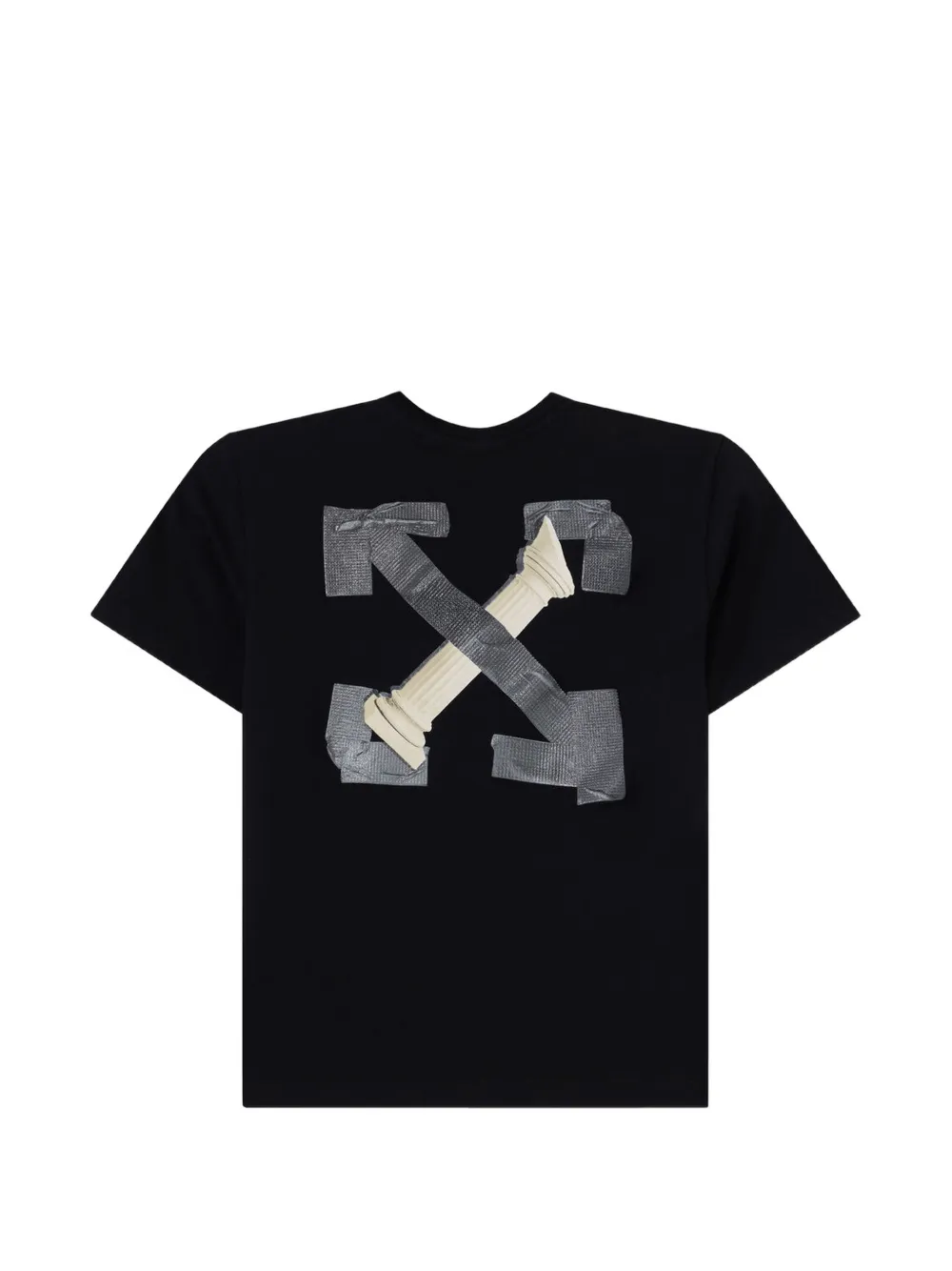 Off-White Kids Arrow Tape graphic-print T-shirt Zwart