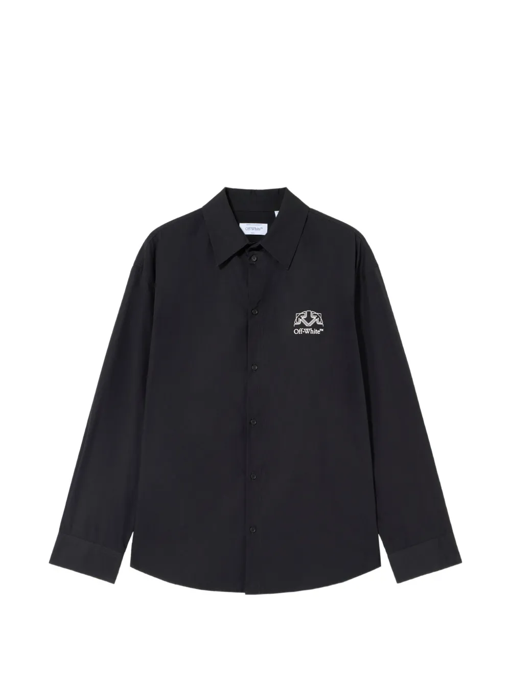Off-White Off Line Half Arrow poplin overshirt - Nero