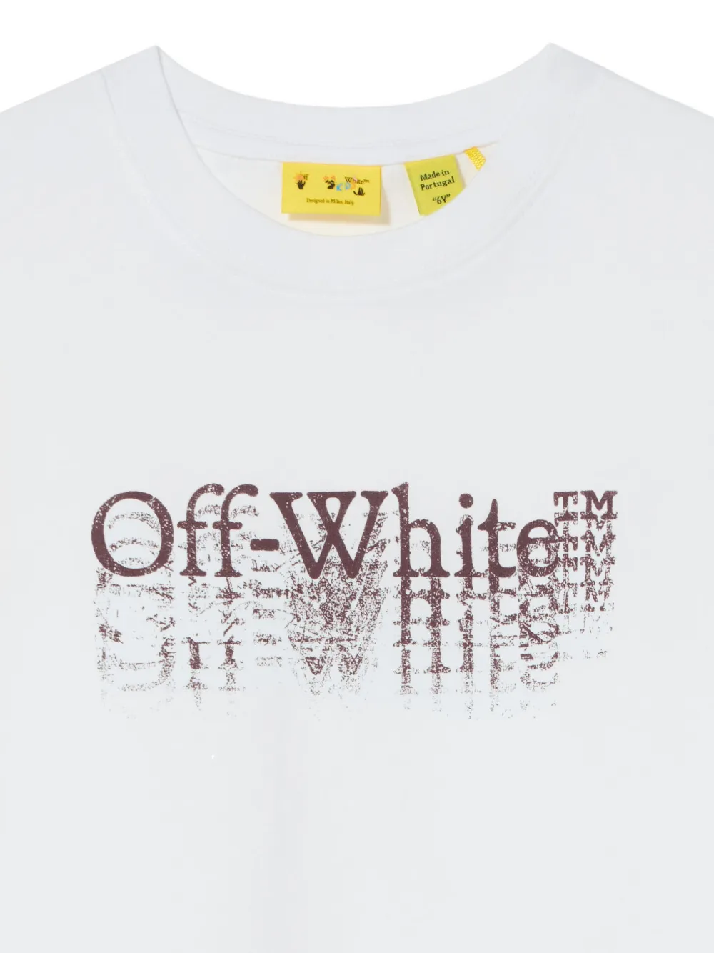 Off-White Kids T-shirt met logoprint Wit