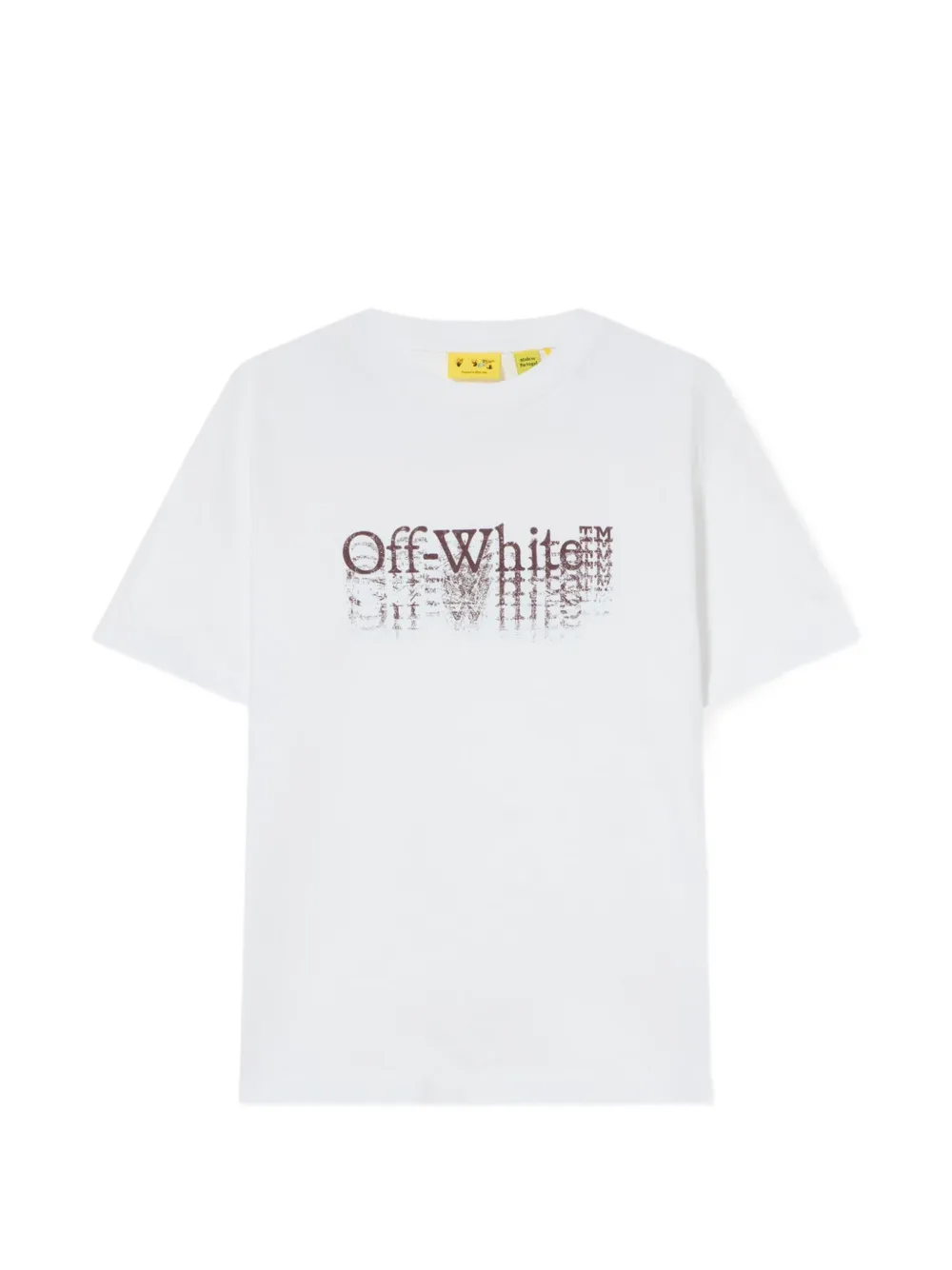 Off-White Kids Big Bookish Stamp cotton T-shirt - Bianco