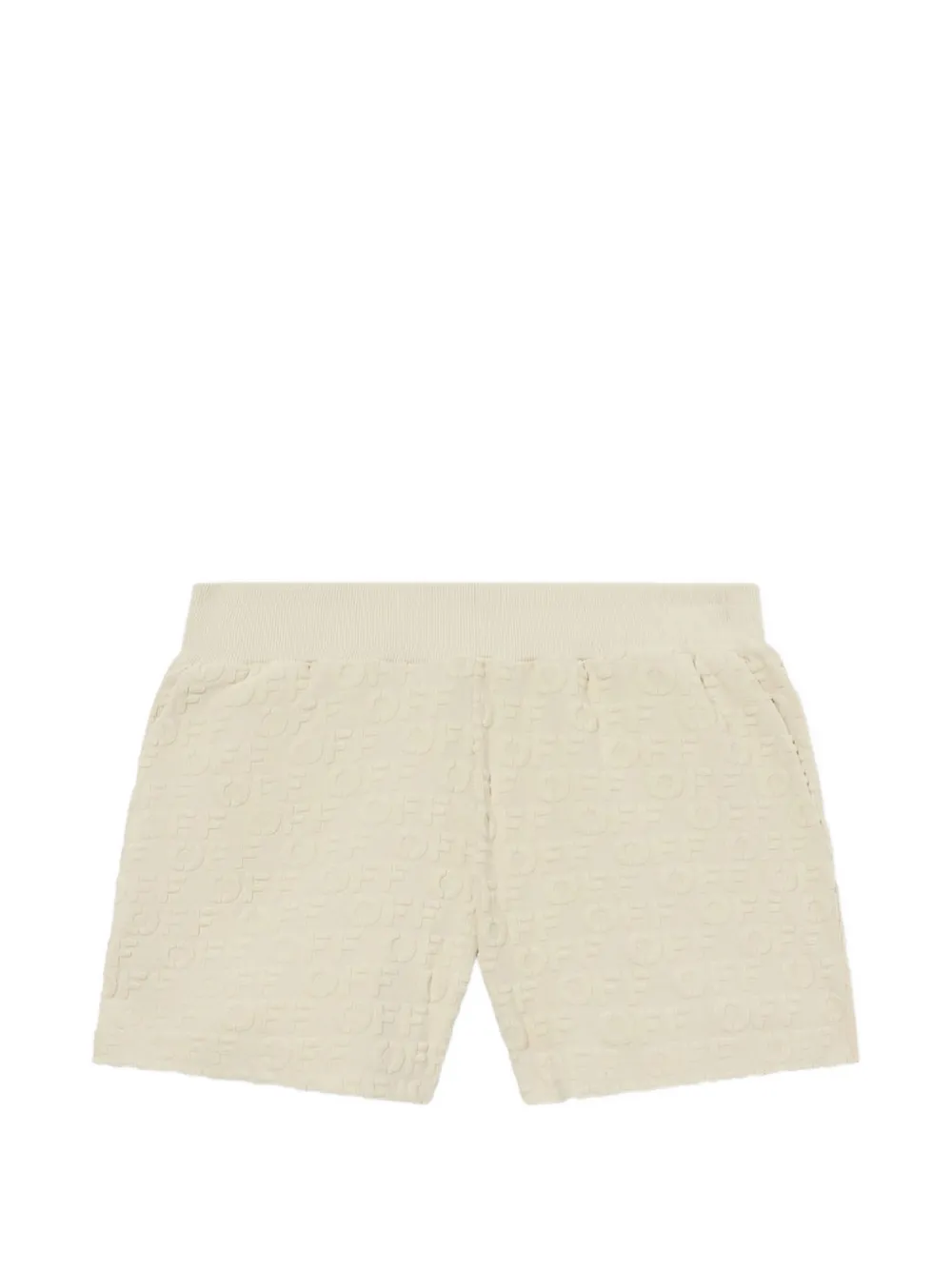 Off-White Shorts con logo goffrato - Toni neutri