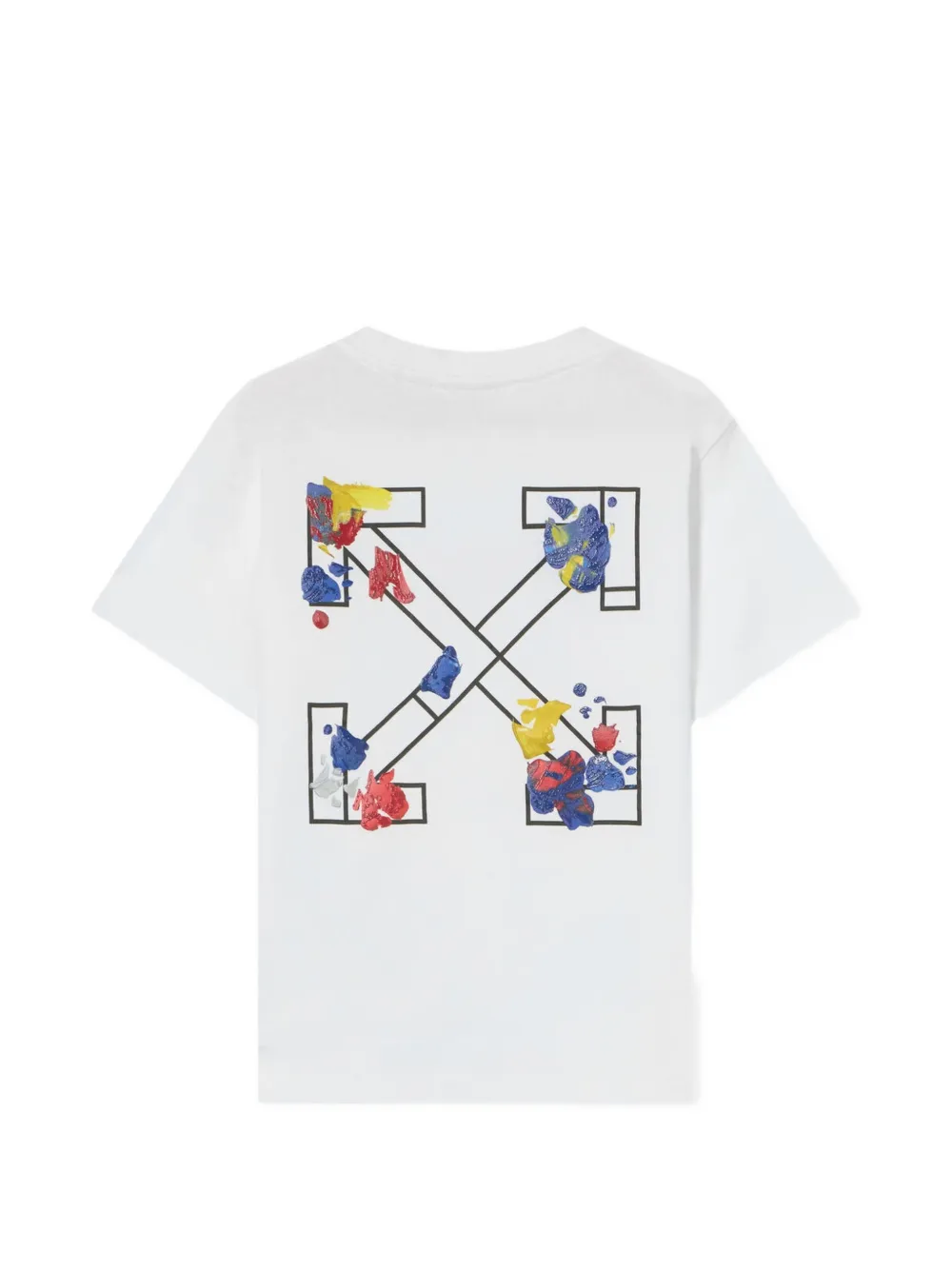 Off-White Kids Paint Splash cotton T-shirt Wit