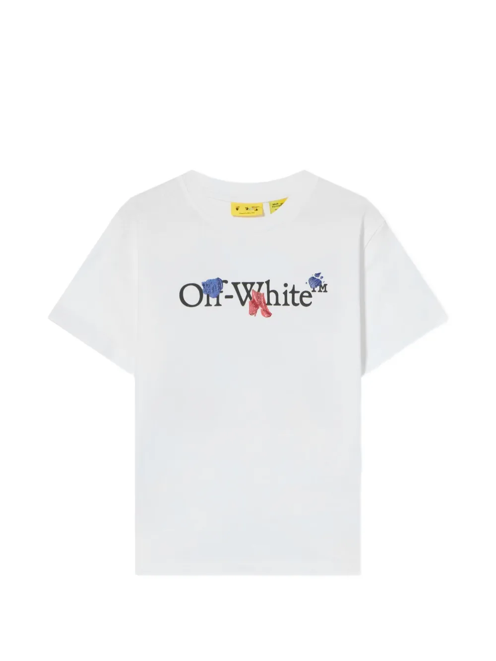 Off-White Kids Paint Splash cotton T-shirt - Bianco