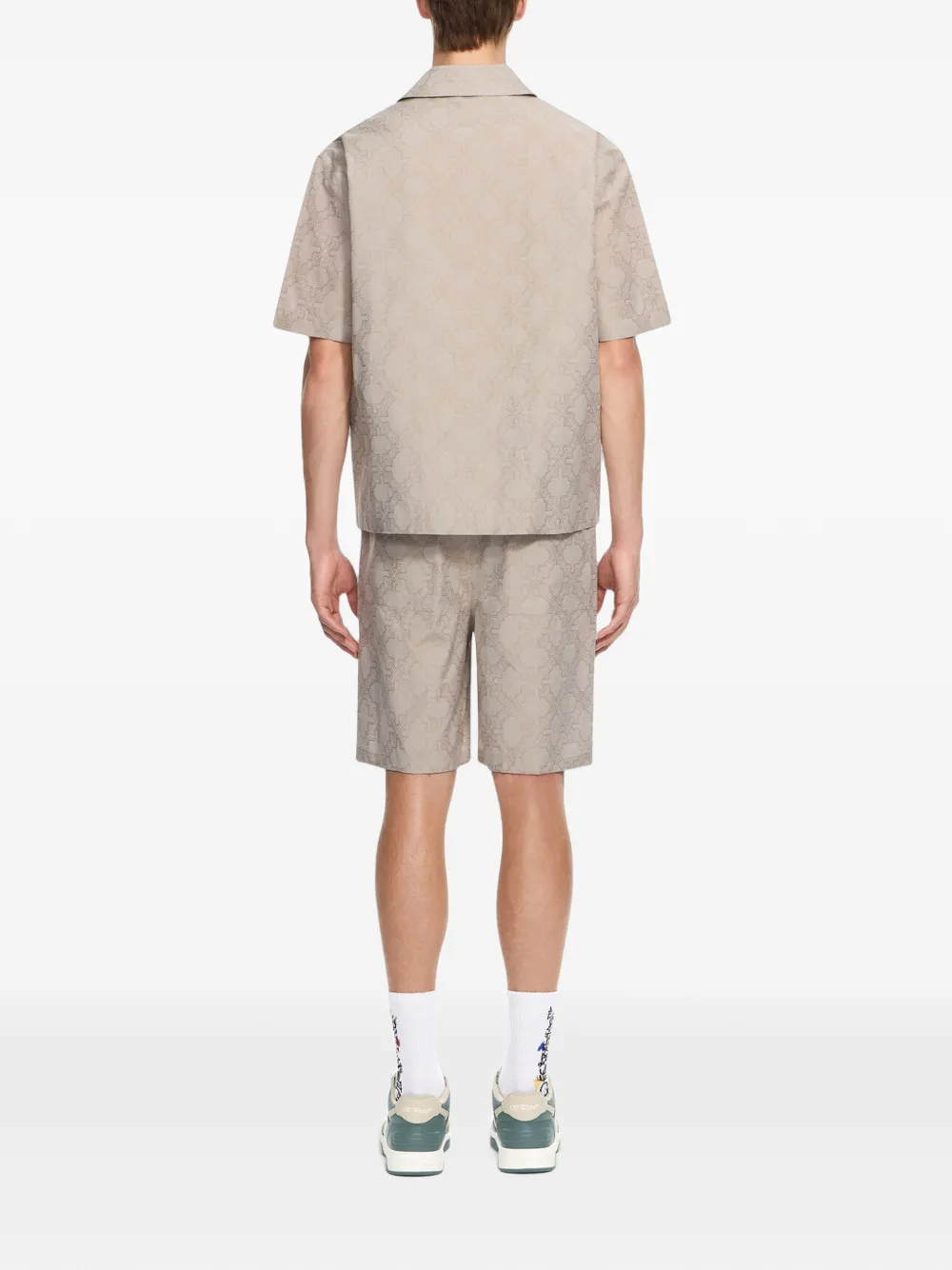 Off-White Arrow Monogram bowlingshirt Beige