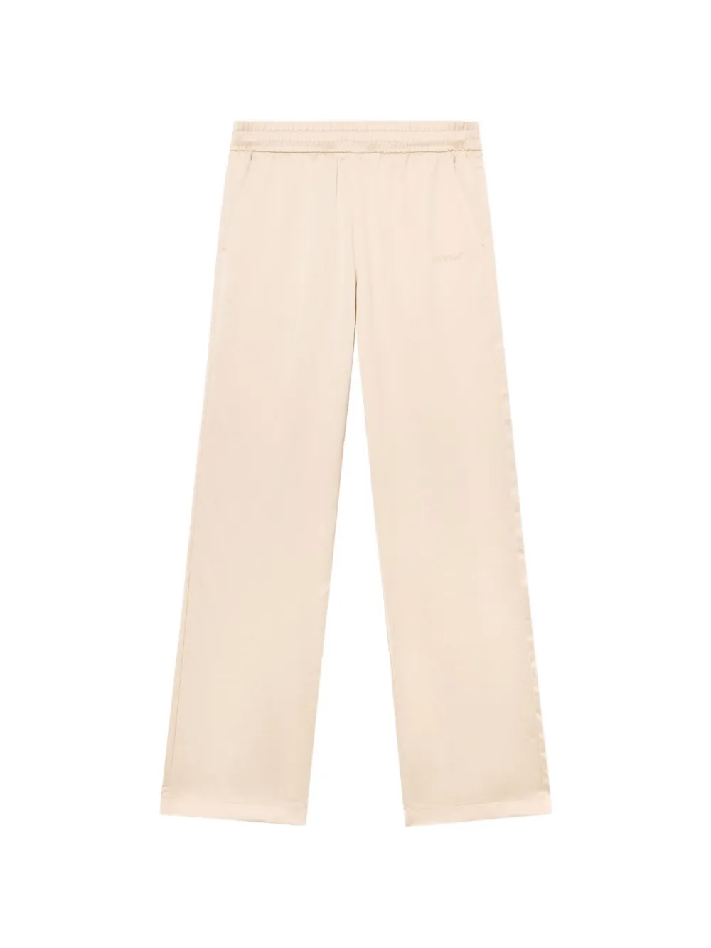 Off-White Diagonals lace satin track pants - Toni neutri