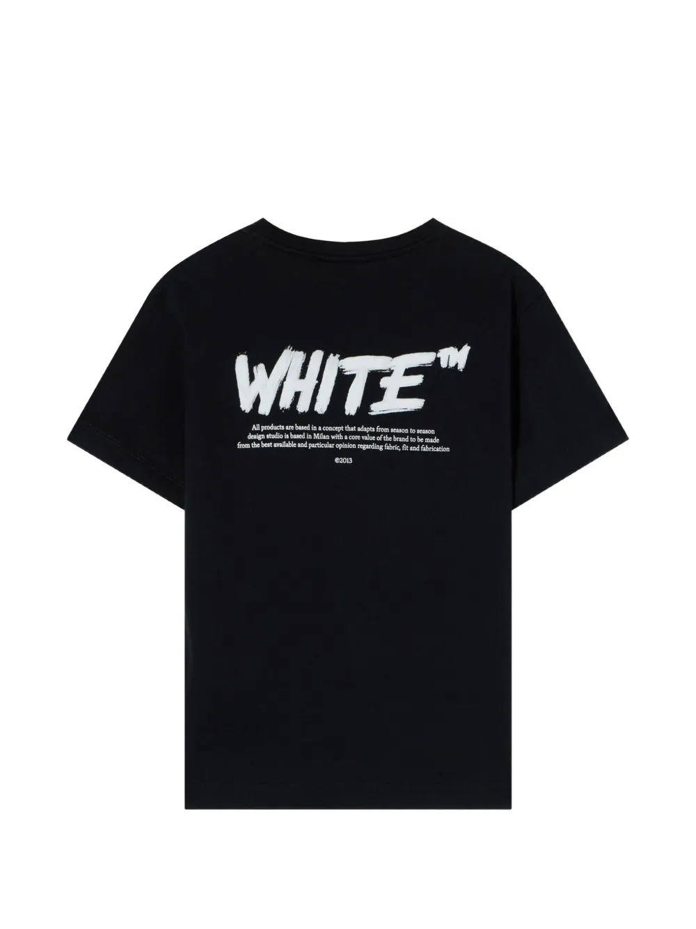 Off-White Kids Shared Logo cotton T-shirt Zwart