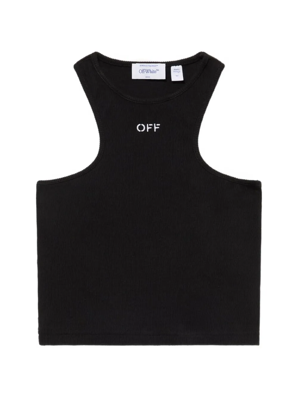 Off-White Off Stamp rib rowing top - Nero