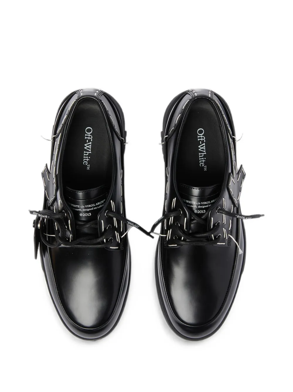 Off-White Out Of Office derby schoenen met contrasterende stiksels Zwart