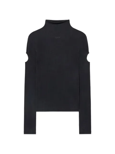 Off-White cupro rib Meteor long sleeve top