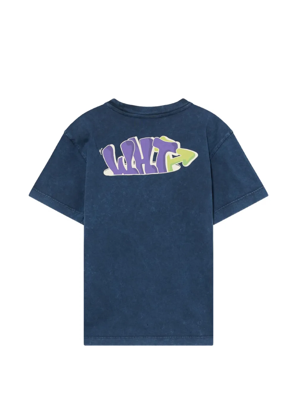 Off-White Kids T-shirt met graffitiprint Blauw
