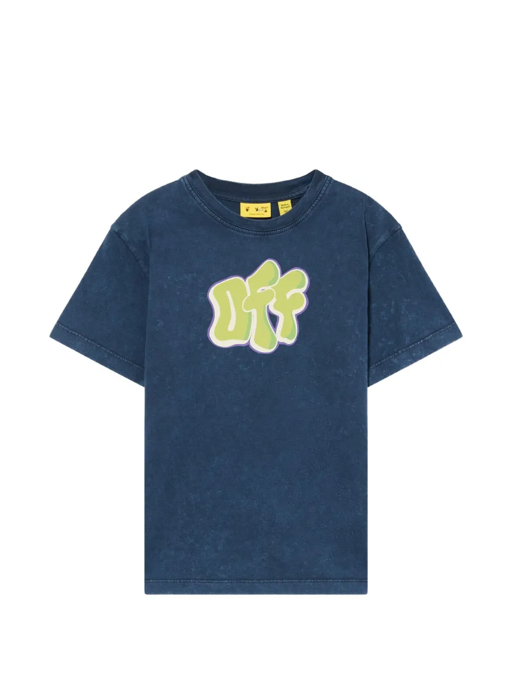 Off-White Kids graffiti-print T-shirt - Blu