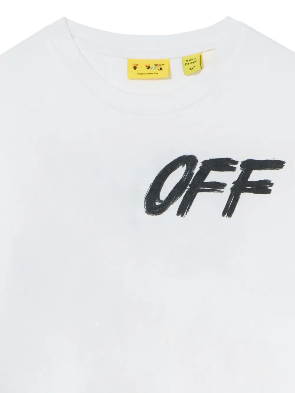 Off-White Kids Shared Logo cotton T-shirt Wit