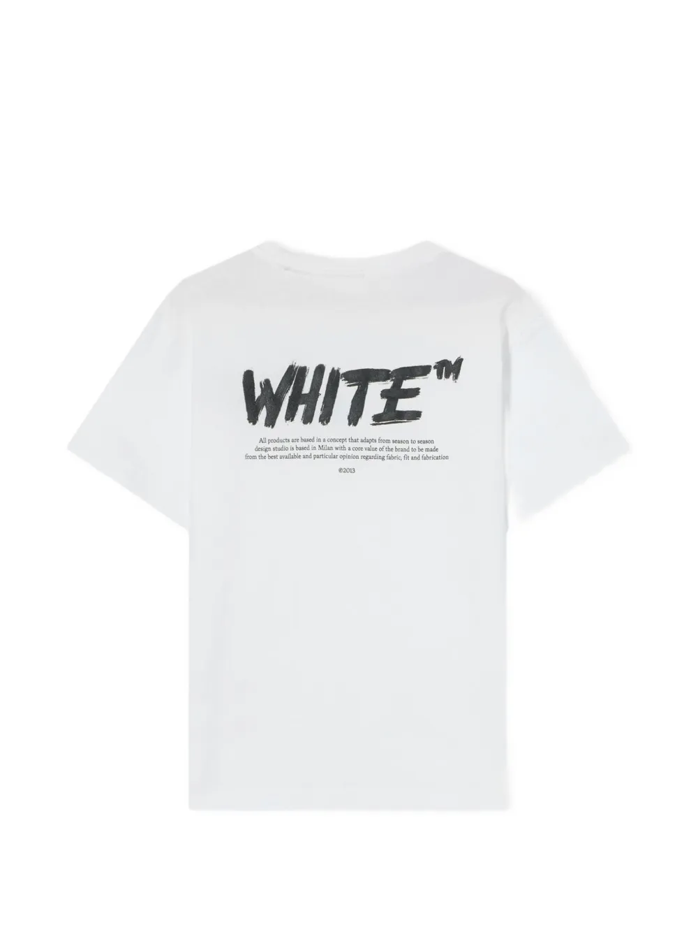 Off-White Kids Shared Logo cotton T-shirt Wit