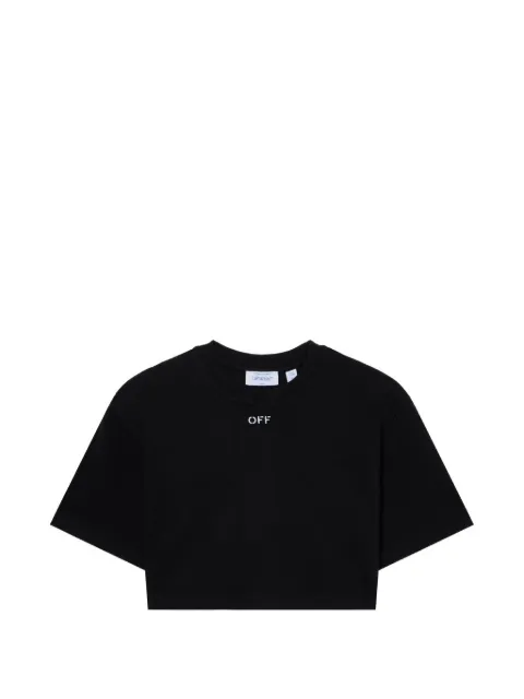 Off-White Geripptes Off Stamp T-Shirt