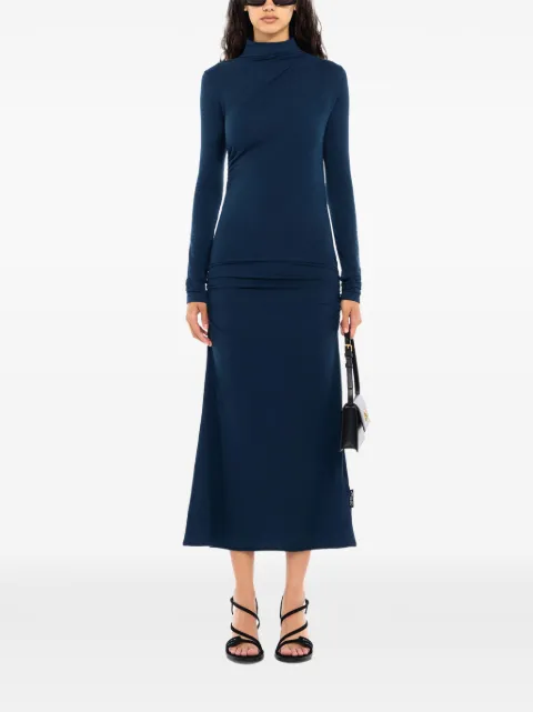 Off-White draped turtleneck midi dress