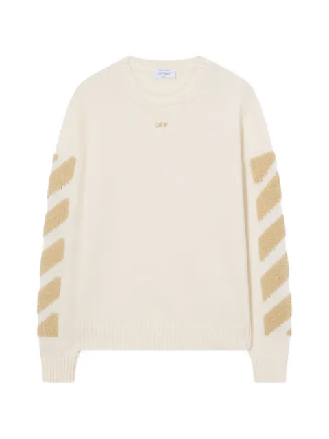 Off-White Diag fuzzy-knit sweater