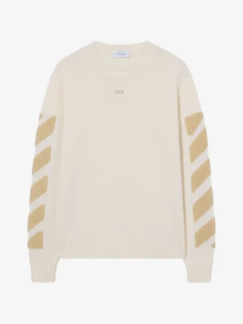 Off-White Diag Pullover in Fuzzy-Optik