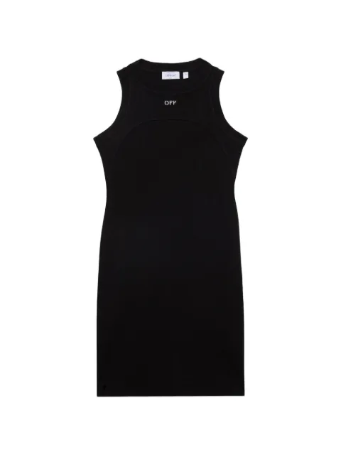 Off-White logo-embroidered mini dress