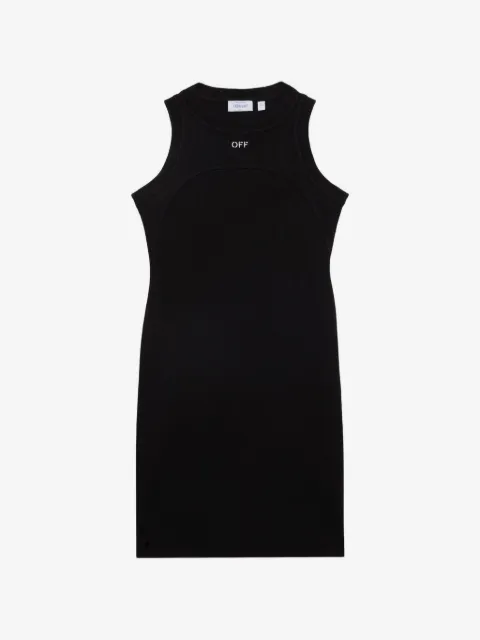 Off-White logo-embroidered mini dress