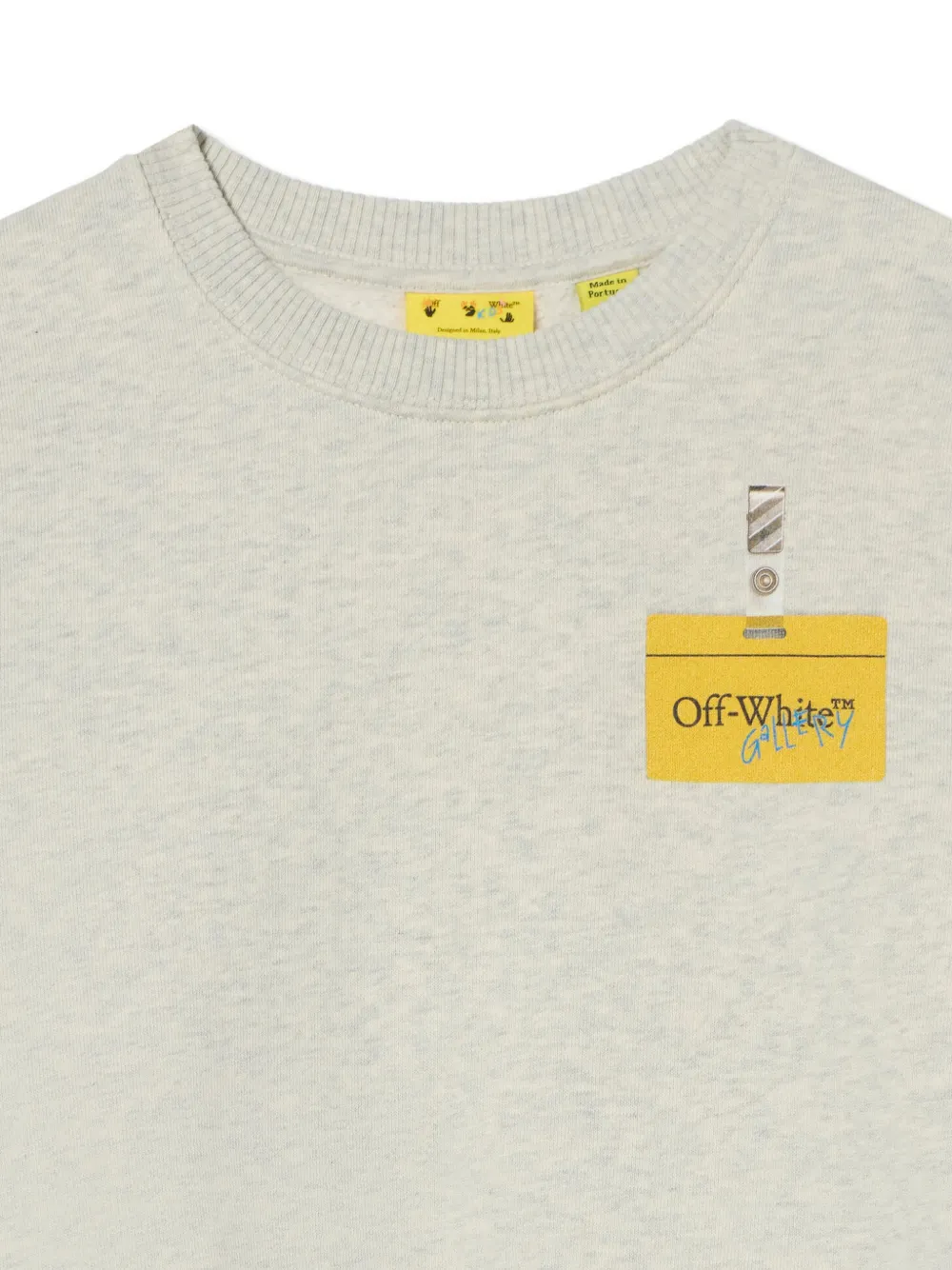 Off-White Kids Arrow Tape sweater Grijs