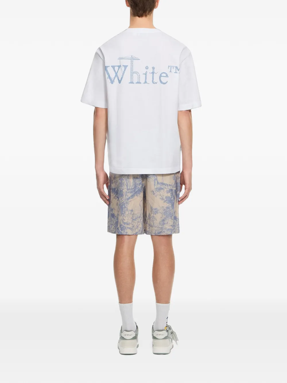 Off-White City Nature popeline bowlingshirt Wit