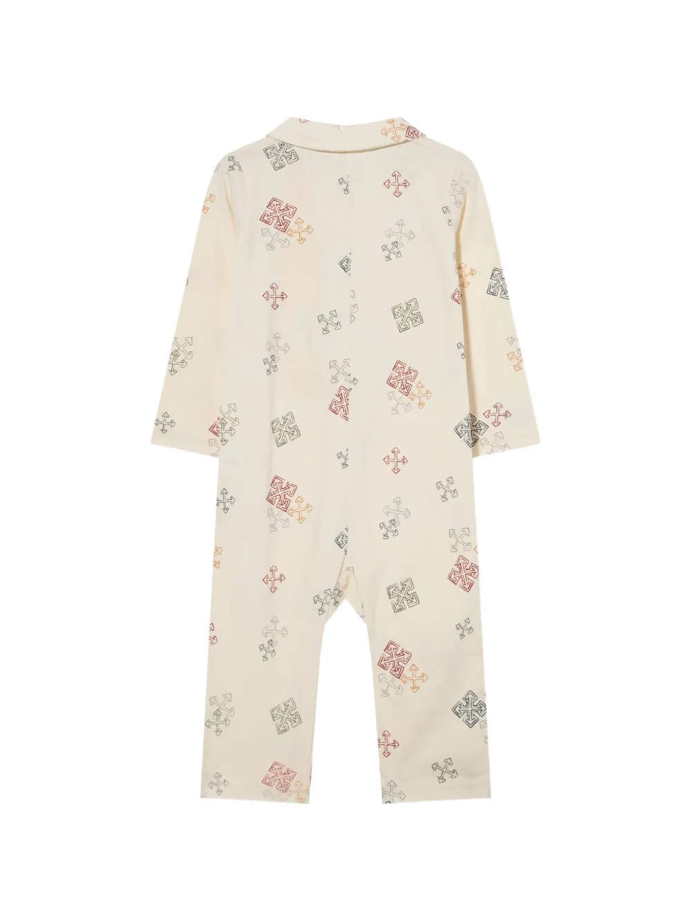 Off-White Kids Arrow-print romper Beige
