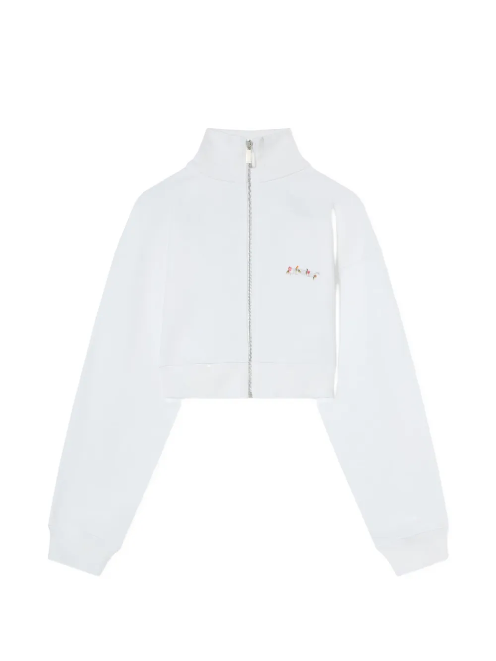 Off-White Arrows Chiné cropped sweatshirt - Bianco
