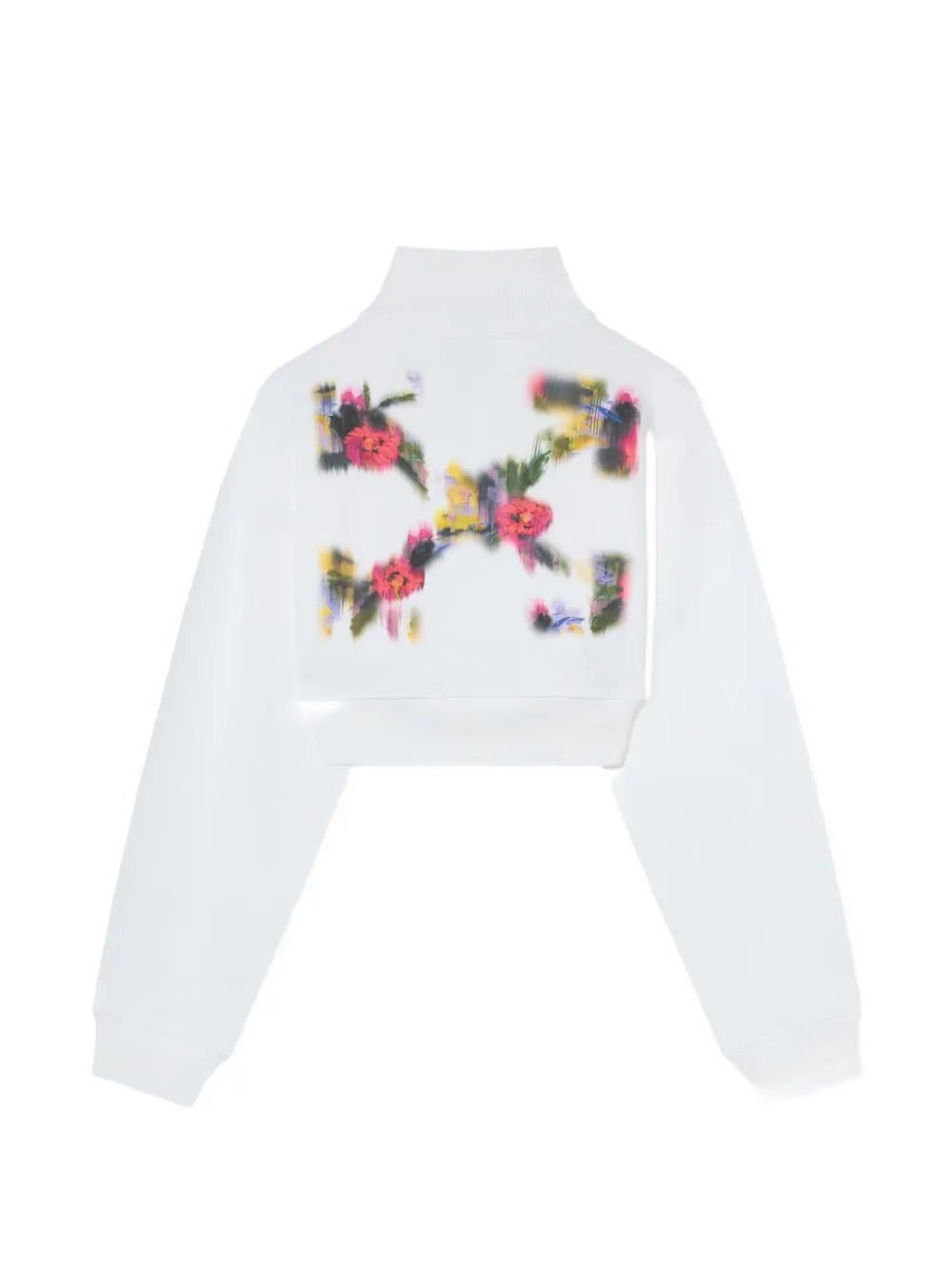Off-White Getailleerde fluwelen blazer Wit