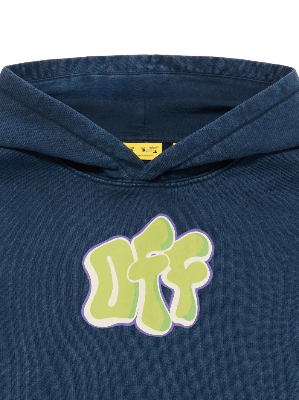 Off-White Kids Hoodie met graffiti-print Blauw