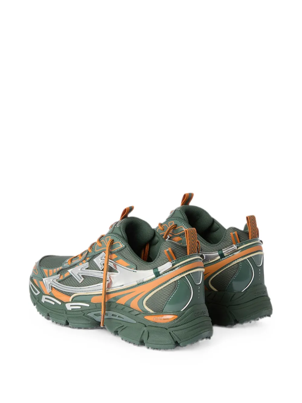 Off-White Sneakers met vlakken Groen