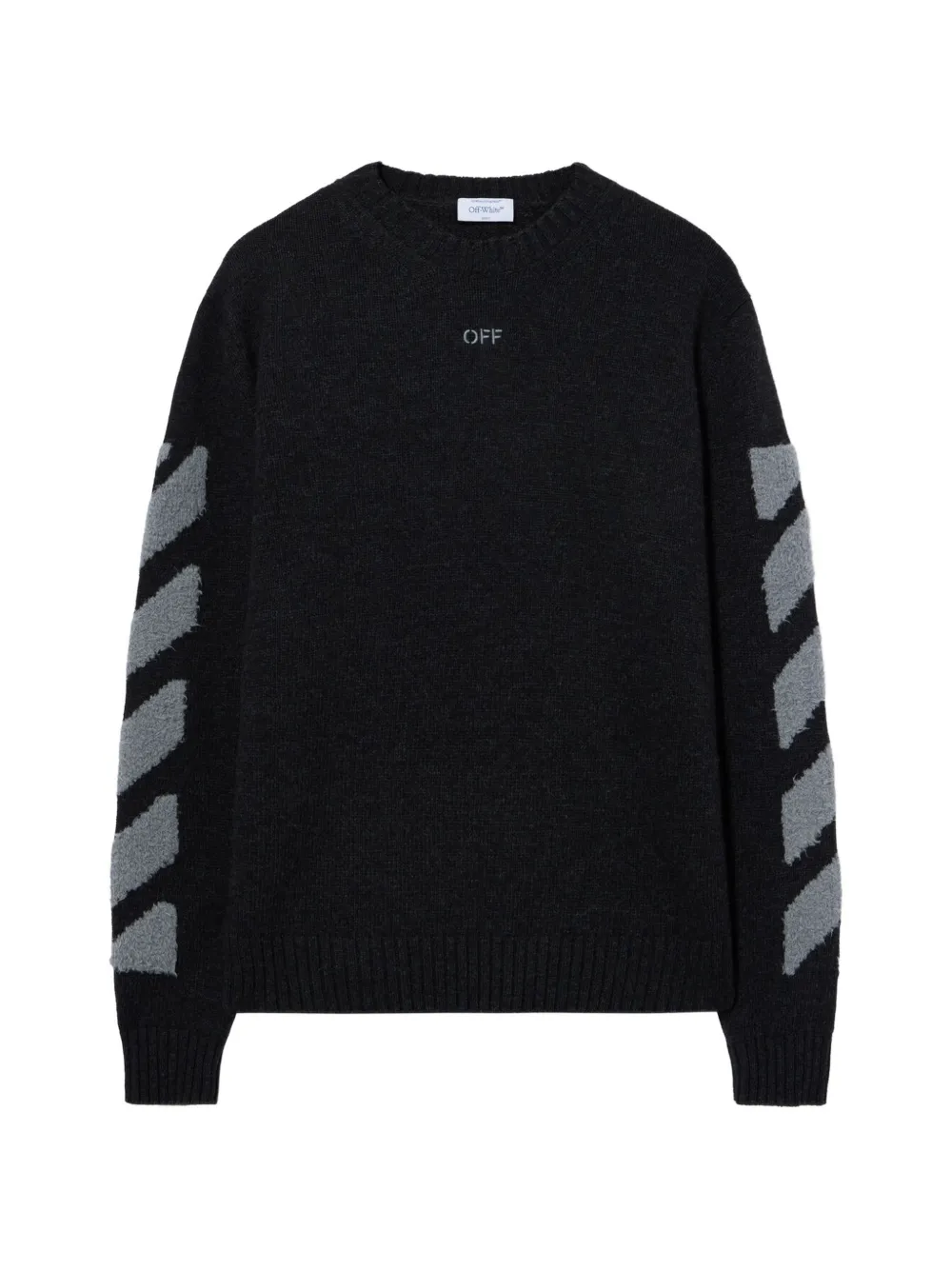 Off-White Diag fuzzy-knit sweater - Nero
