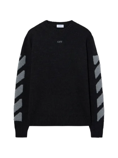 Off-White Diag fuzzy-knit sweater